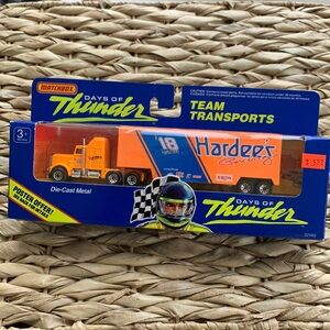 Matchbox Days of Thunder 18 Hardee's Team Transport Truck Diecast Racing 1990s